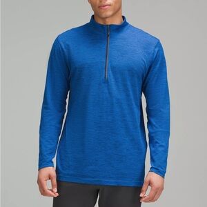 Lululemon Men's Metal Vent Tech 1/2 Zip Long Sleeve Shirt Blue Heathered